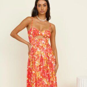 NEW Fortunate One - Count On You Maxi Dress Orange SIZE S